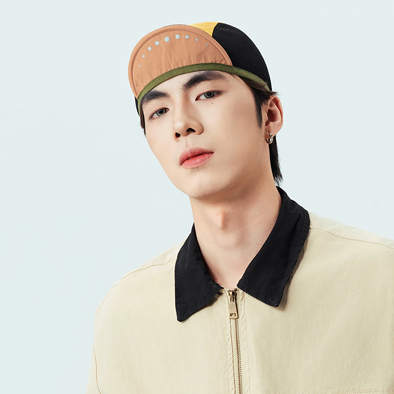 Kapelë çiklizmi Rockbros 18240007002 me strehë, poliester, e verdhë