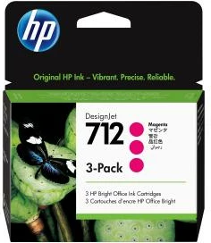 Kartrixh bojë HP 712 3ED78A 30 ml magenta 3-pack