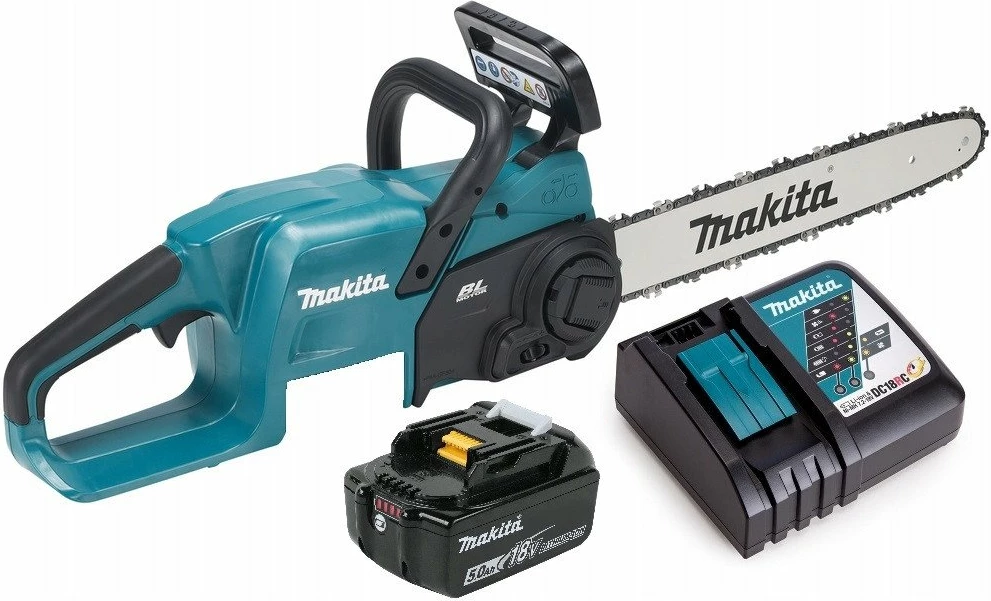Sharrë zinxhiri me bateri Makita DUC407RTX3 18 V, shinë 40 cm, bateri 5 Ah + karikues, turkez