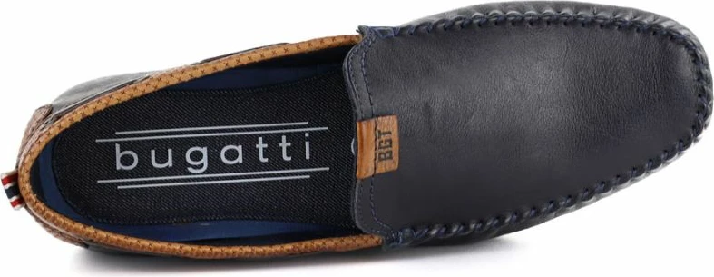 Këpucë lëkure për meshkuj Bugatti 321-A2X65-1000-4100, të kaltërta