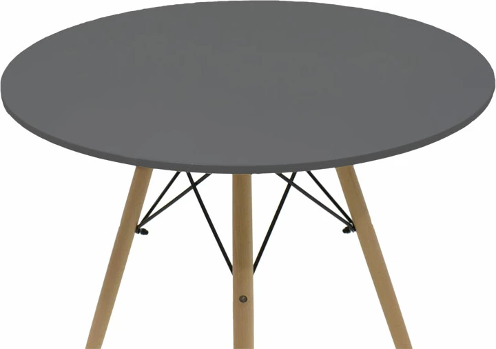 Tavolinë Julita MDF, këmbë natyrale, D80x73cm