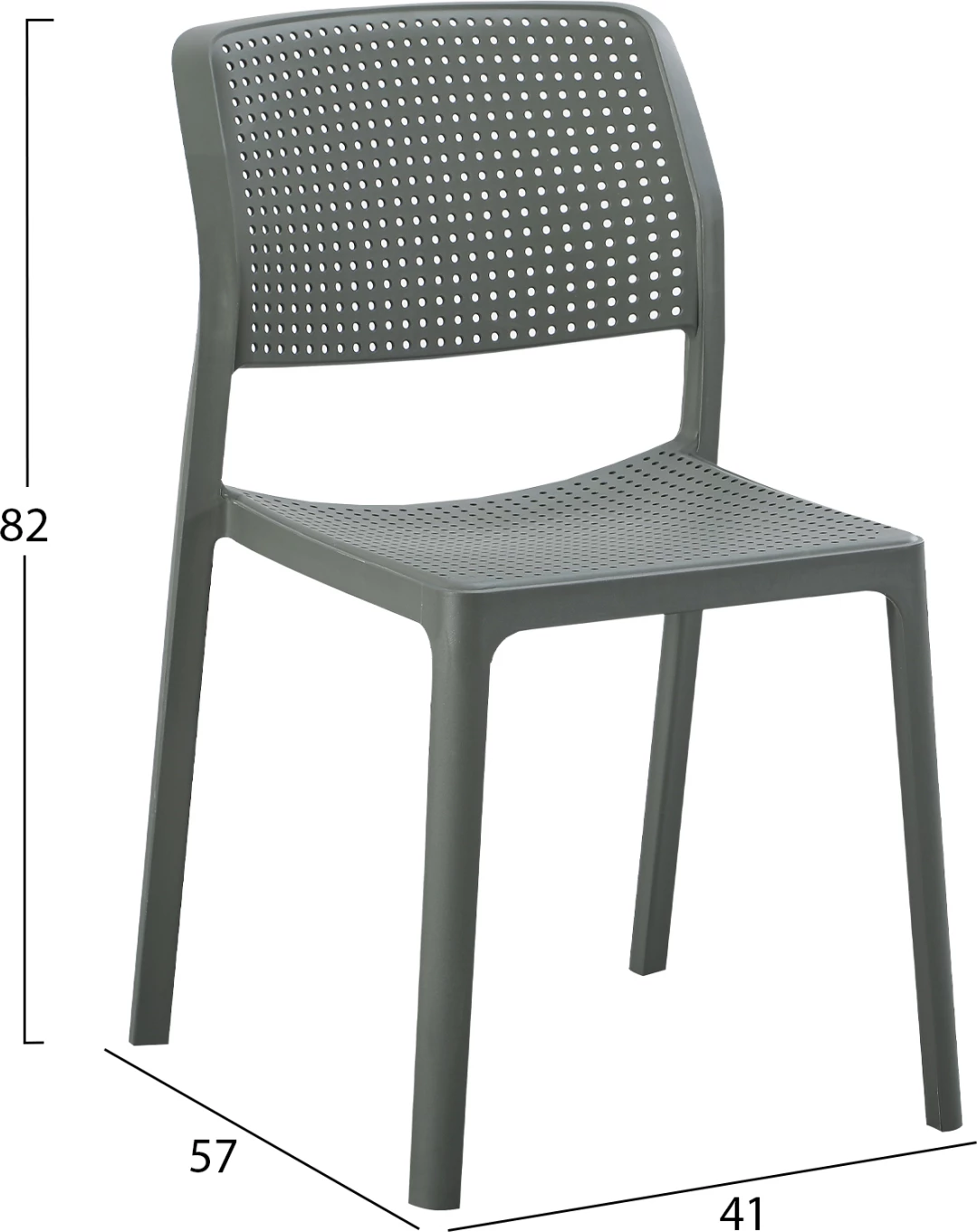 Karrige për jashtë COMFEE, polipropilen, ngjyrë ulliri e errët, 41x57x82cm