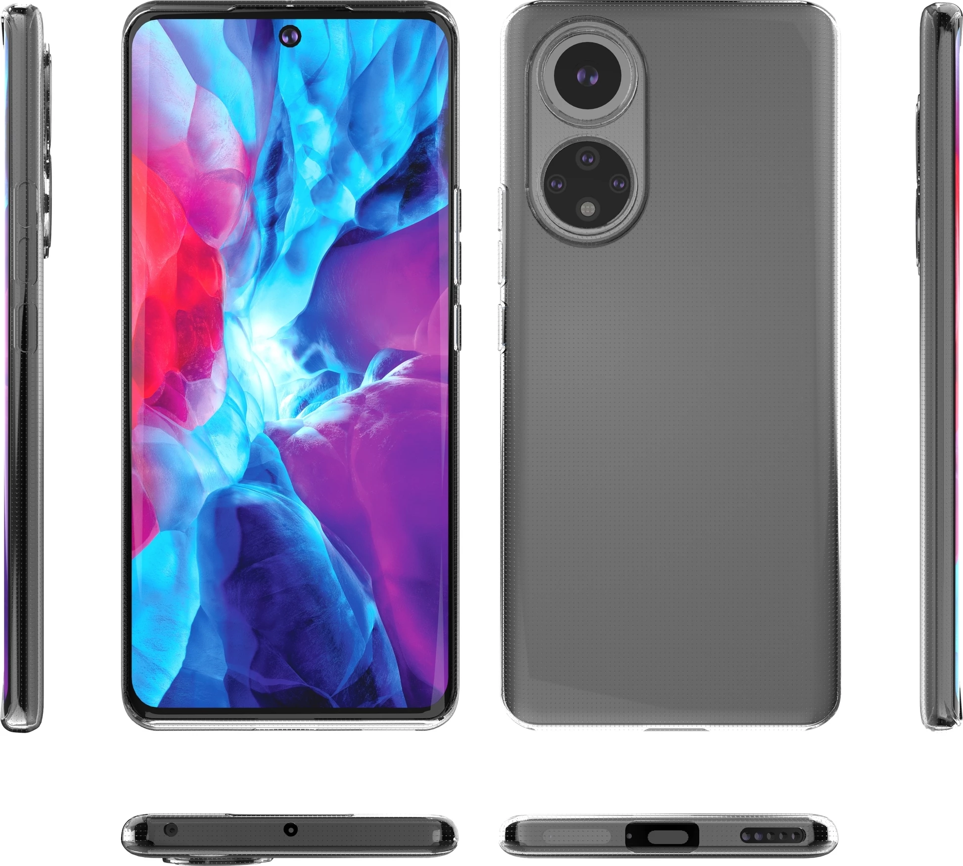 Mbështjellës Hurtel Ultra Clear 0.5mm për Honor 50 Pro, Transparent