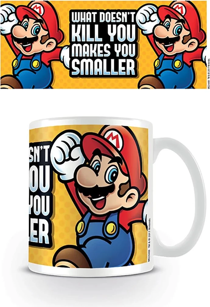 Skodelicë Pyramid Super Mario Makes You Smaller 315 ml, e bardhë