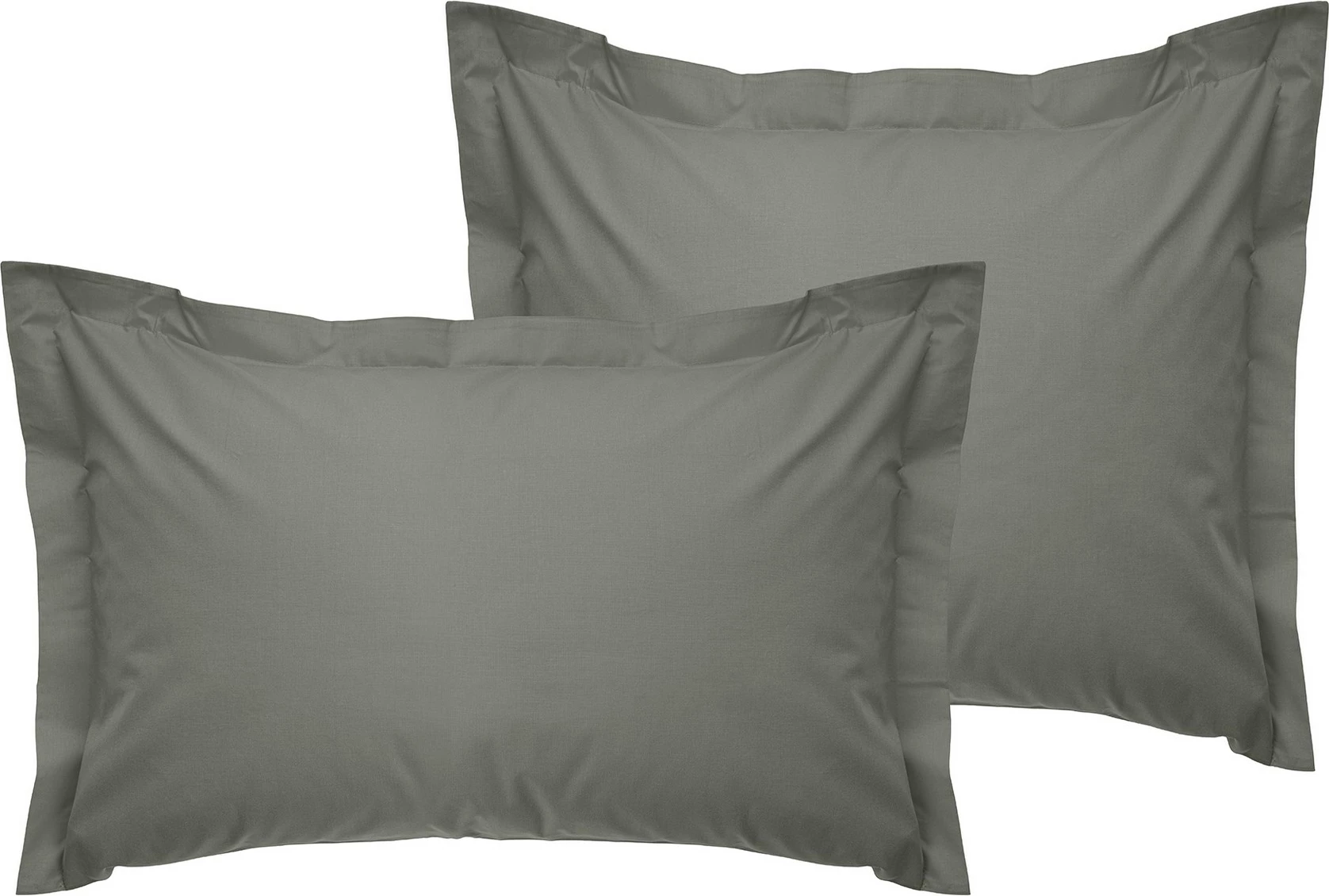 Set këllëfësh jastëku Oxford (2 copë), ngjyrë gri e errët, L'essentiel, 50x80+5cm