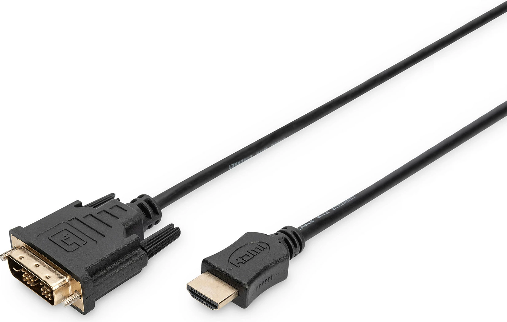 Kabëll HDMI Adapter Digitus, 2 m, HDMI Type A (Standard), DVI-D, i zi