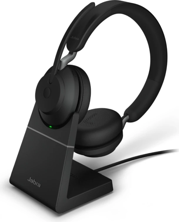 Kufje, Jabra, EV265S6 / 26599-989-889, me mikrofon, stereo on-ear, e zezë