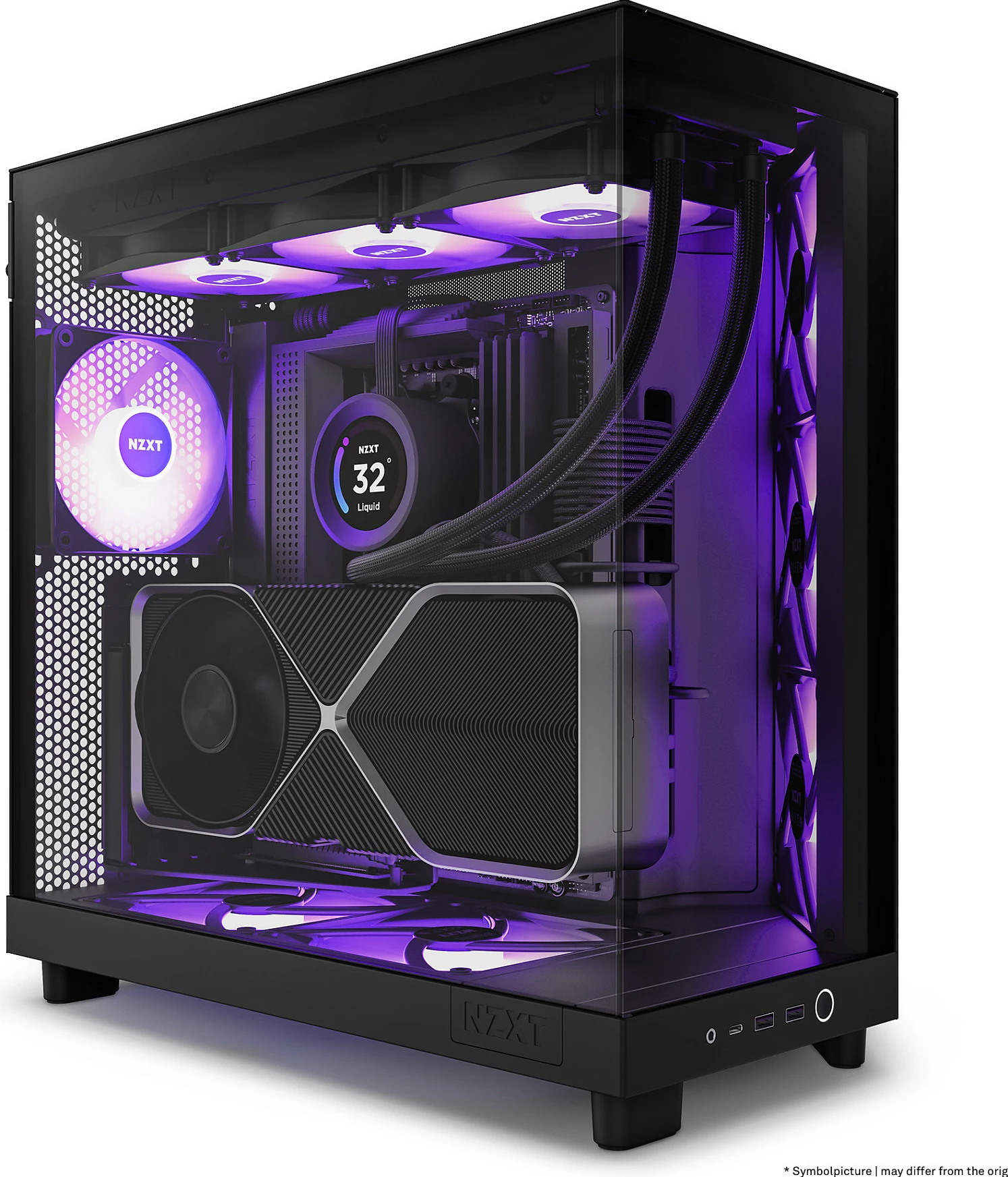 Kasë NZXT H6 Flow RGB Midi Tower, ATX/micro ATX/Mini-ITX, xham i temperuar, e zezë