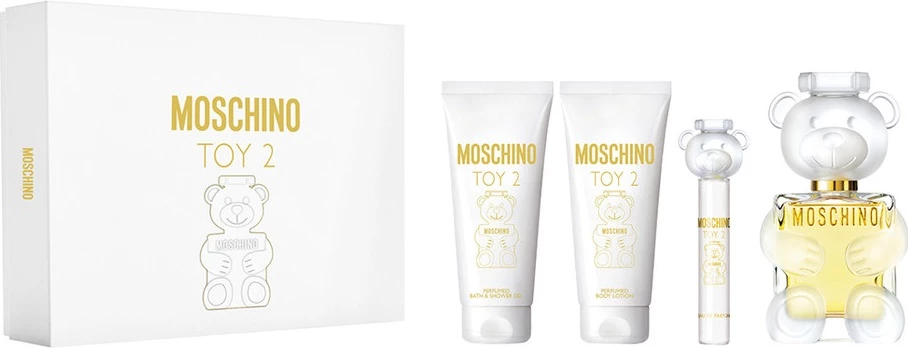 Set Eau de Parfum për femra Moschino Toy 2, 100ml + 10ml + shower gel 100ml + body lotion 100ml