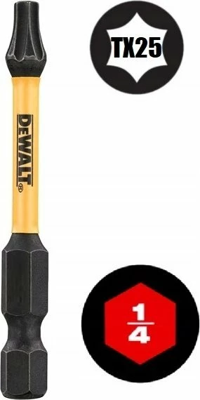 Set bitash impakti Torx DeWalt DT7275-QZ T20/T25/T30 57mm 1/4\" 10 copë