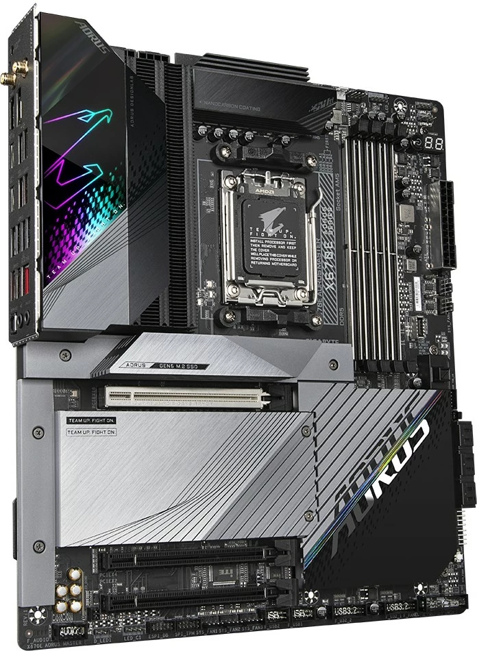 Pllakë amë Gigabyte X670E AORUS MASTER, AMD, Socket AM5, DDR5-SDRAM, 128 GB