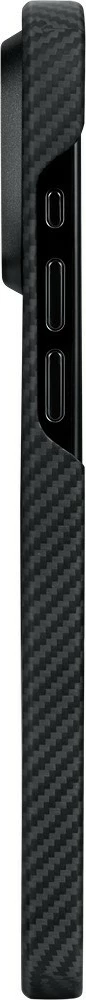 Mbështjellës Pitaka MagEZ Case 4 për iPhone 15 Pro, MagSafe, aramid fiber ultra i hollë 0.95mm, Rhapsody zi/gri me shirit shumëngjyrësh 7