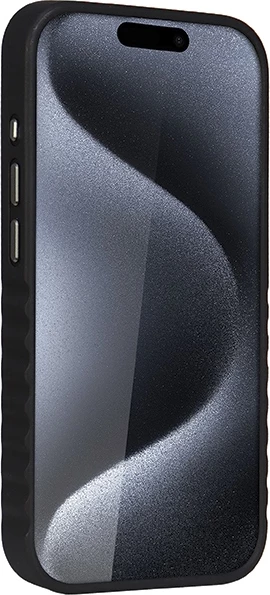 Mbështjellës Audi për iPhone 15 Pro, lëkurë sintetike, MagSafe, kafe