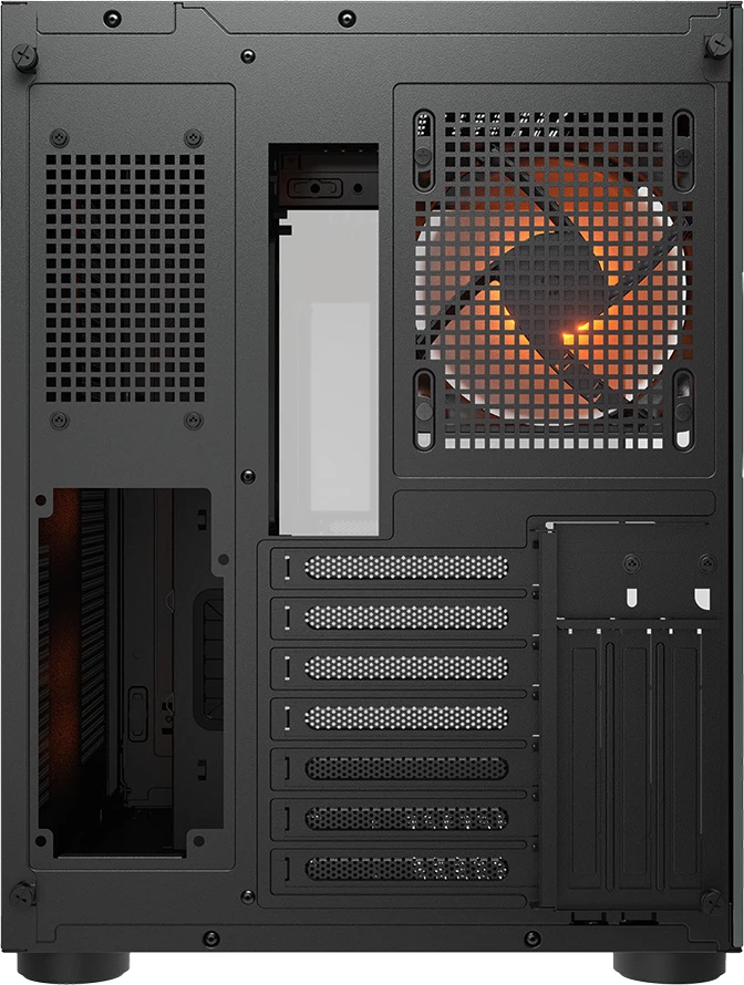 Kasë COUGAR FV150 RGB Midi Tower ATX me panel xhami, 4x120mm fans, E zezë