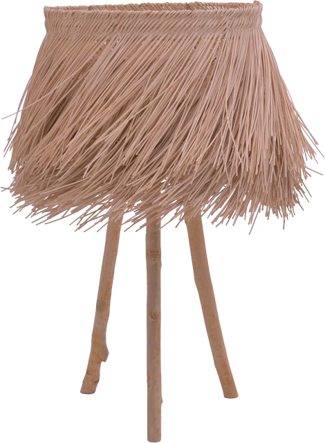 Llambë tavoline Herfo Inart E27 rattan ngjyrë natyrale D45χ58.8cm