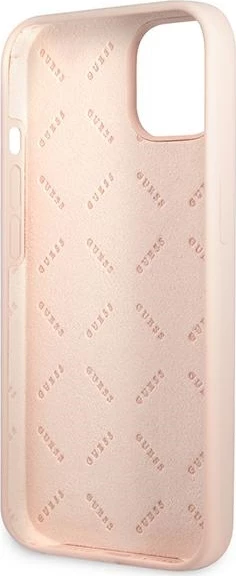 Mbështjellës Guess Silicone Triangle për iPhone 13 mini, Rozë