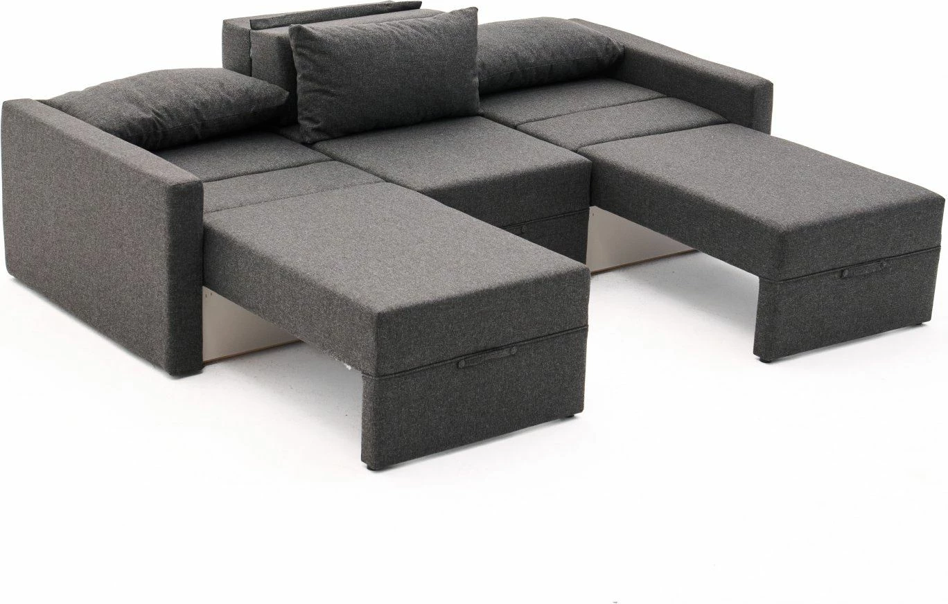 Divan-krevat 3 vendesh, Atelier del Sofa, Saros, ngjyrë antracit