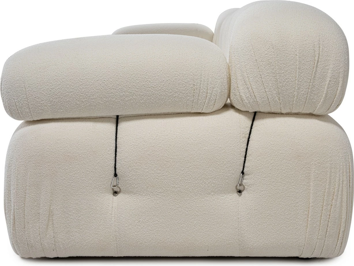 Divan treshe Atelier del Sofa, Bubble 3 vendësh, bouclette, i bardhë (3 pjesë)