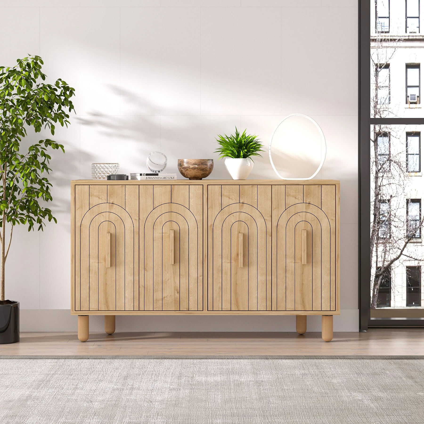 Konsol Skye Decor, ngjyrë lisi Saphire Oak