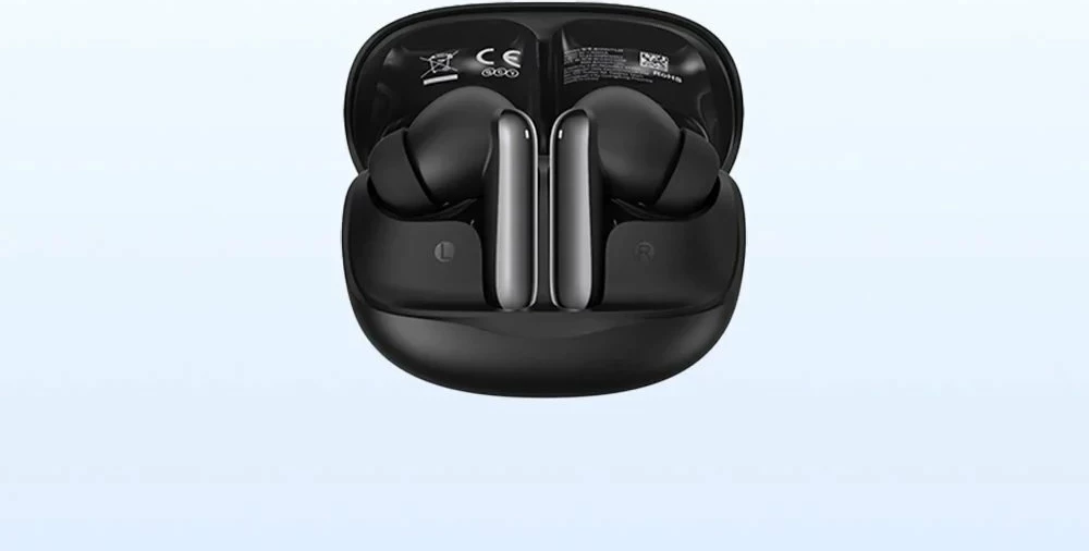 Kufje TWS QCY MeloBuds HT12, ANC -45 dB, Bluetooth 5.4, 24 orë, IPX4, e zezë, me kuti karikimi