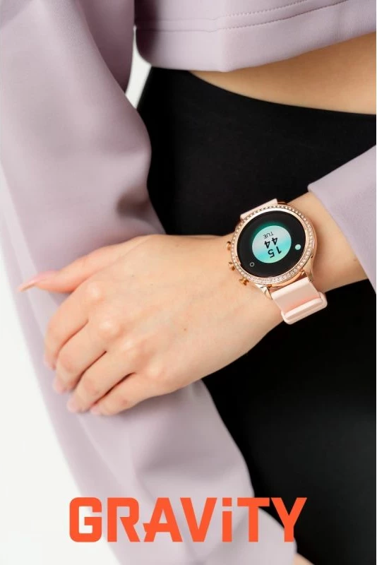 Smartwatch Gravity GT5-5, rozë gold, rrip rozë