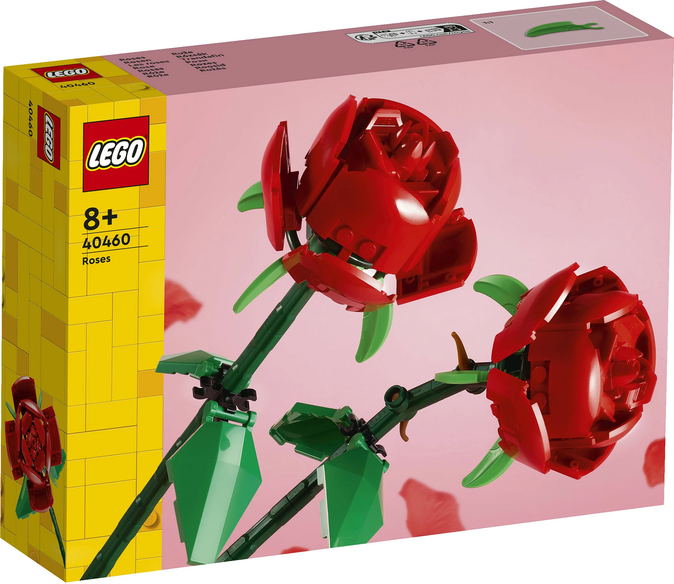 Set ndërtimi LEGO Iconic Roses, 120 pjesë, shumëngjyrëshe