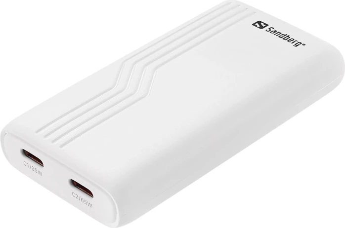 Karikues udhëtimi Sandberg 4in1 TravelCharger 2x USB-C 65W GaN III, i bardhë, me adaptera EU/UK/AU
