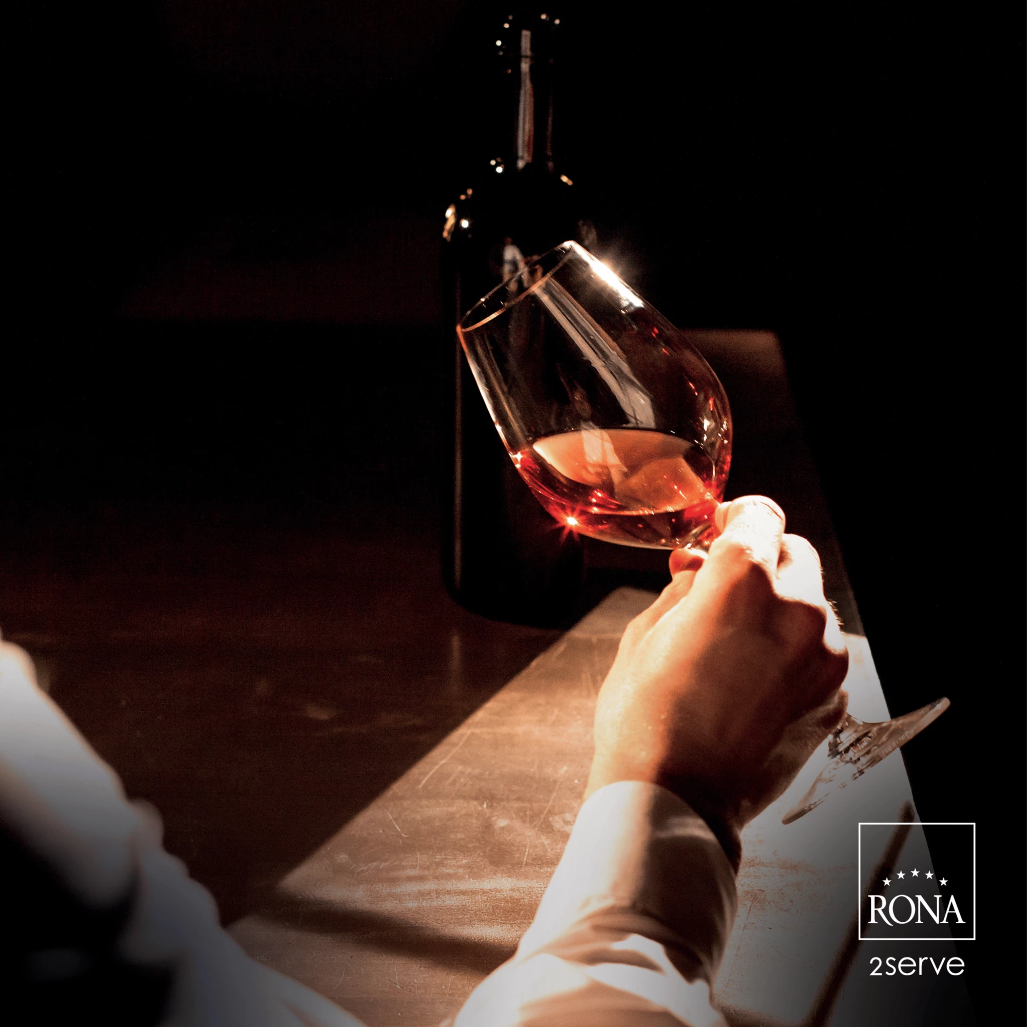 Gotë vere RONA Le Vin Chardonnay 480 ml, transparente, set 6 copë