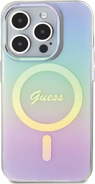 Mbështjellës Guess GUHMP15LHITSU për iPhone 15 Pro 6.1", IML Iridescent MagSafe, vjollcë