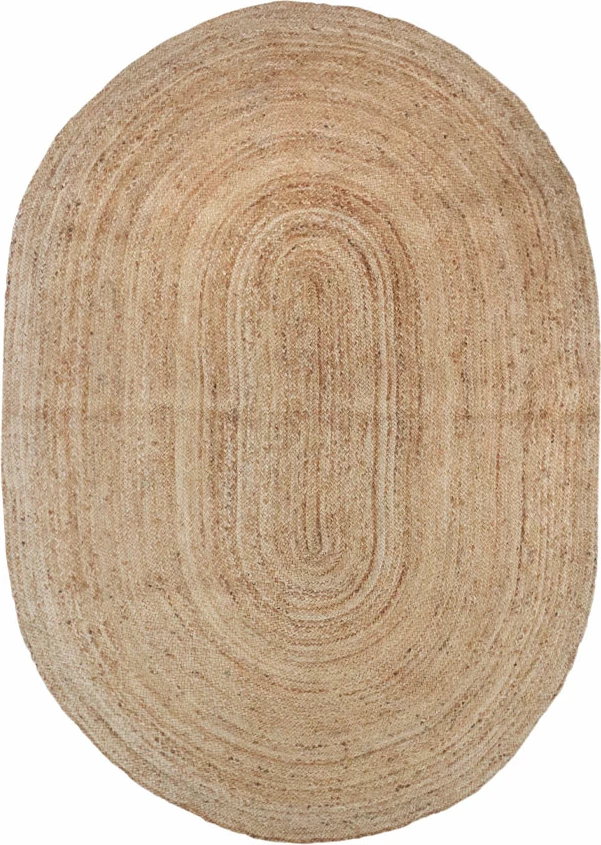 Qilim oval MAGI, jute, bezhë, 230x160cm