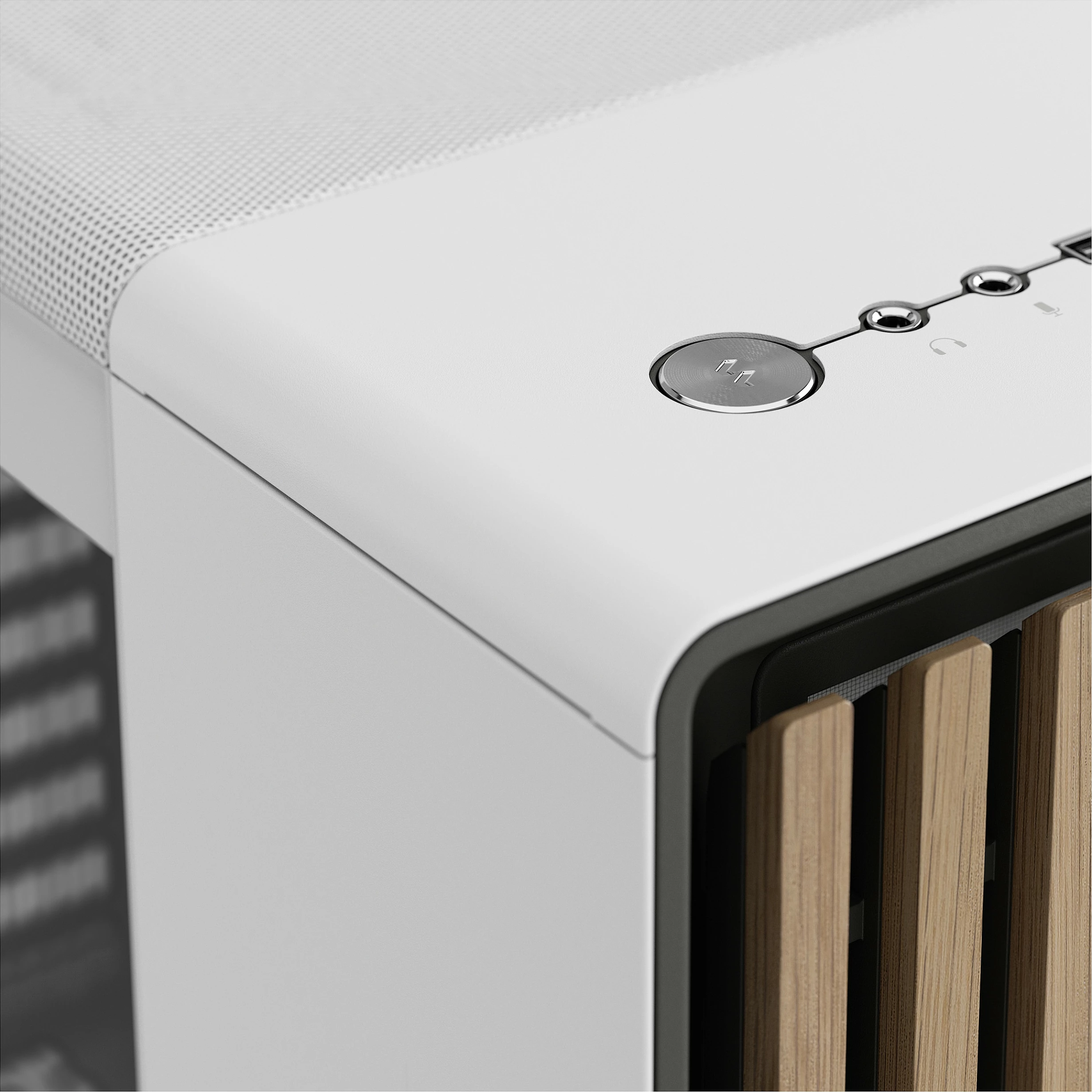 Kasë Fractal Design North Chalk White, Midi Tower, xham i kalitur