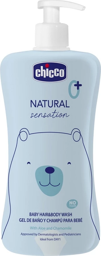 Shampo dhe xhel dushi për fëmijë Chicco Natural Sensation, 500ml