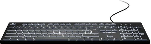 Tastierë Natec Herring, me dritë të bardhë, me kabllo, anglisht (US), e zezë