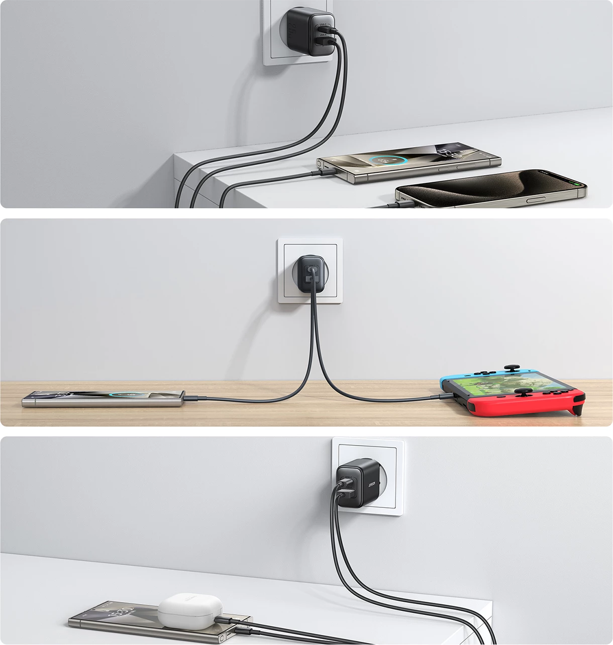 Karikues muri Joyroom JR-TCF13 25W USB-C/USB-A SFC/PPS/PD, i zi