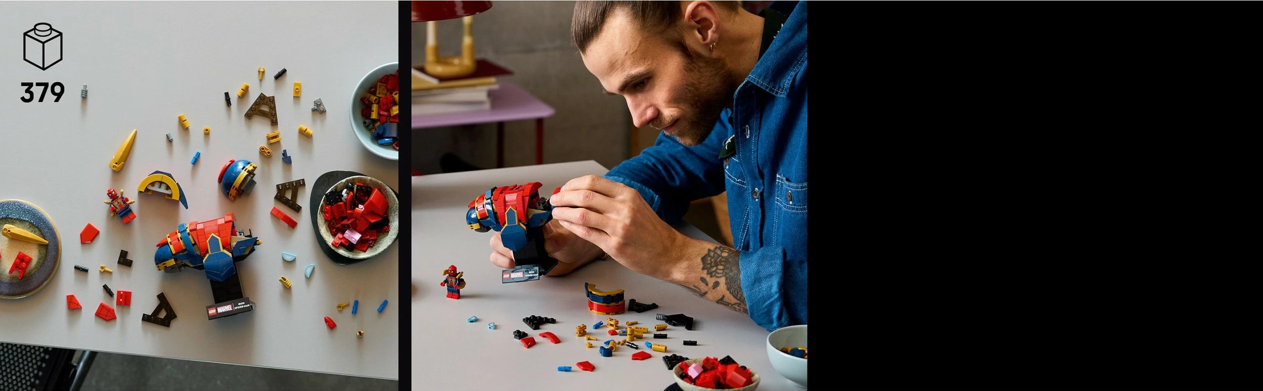 Set ndërtimi LEGO Marvel Iron Spider-Man bust 379 pjesë multikolor