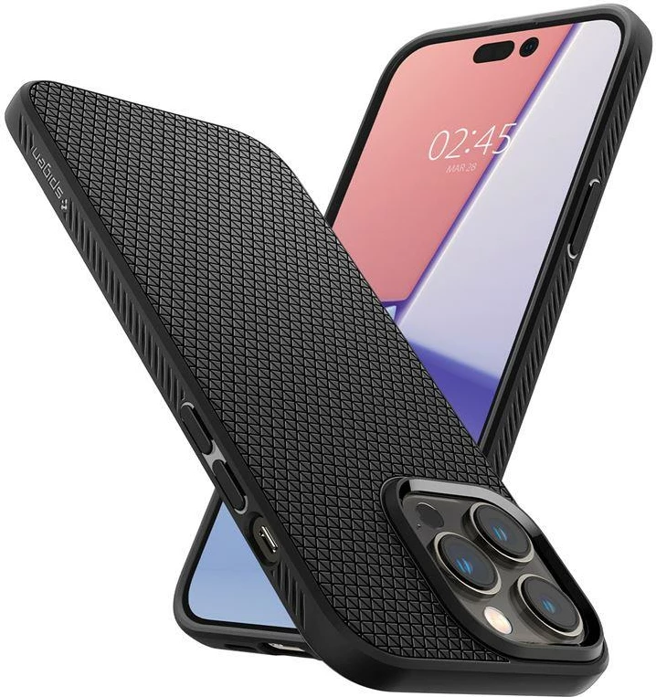 Mbështjellës Spigen Liquid Air për iPhone 14 Pro Max, Matte Black
