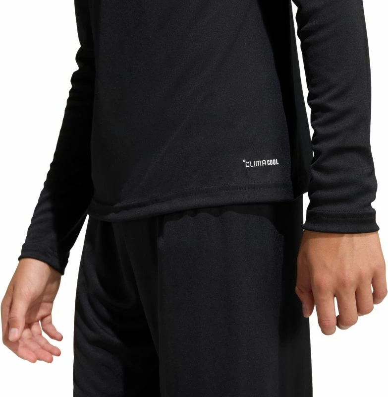 Fanellë me mëngë të gjata për fëmijë adidas, e zezë