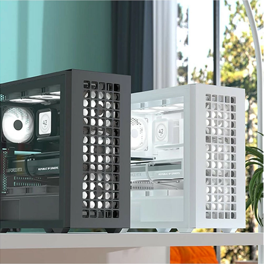 Kasë Aerocool D502A Midi Tower, RGB, e zezë