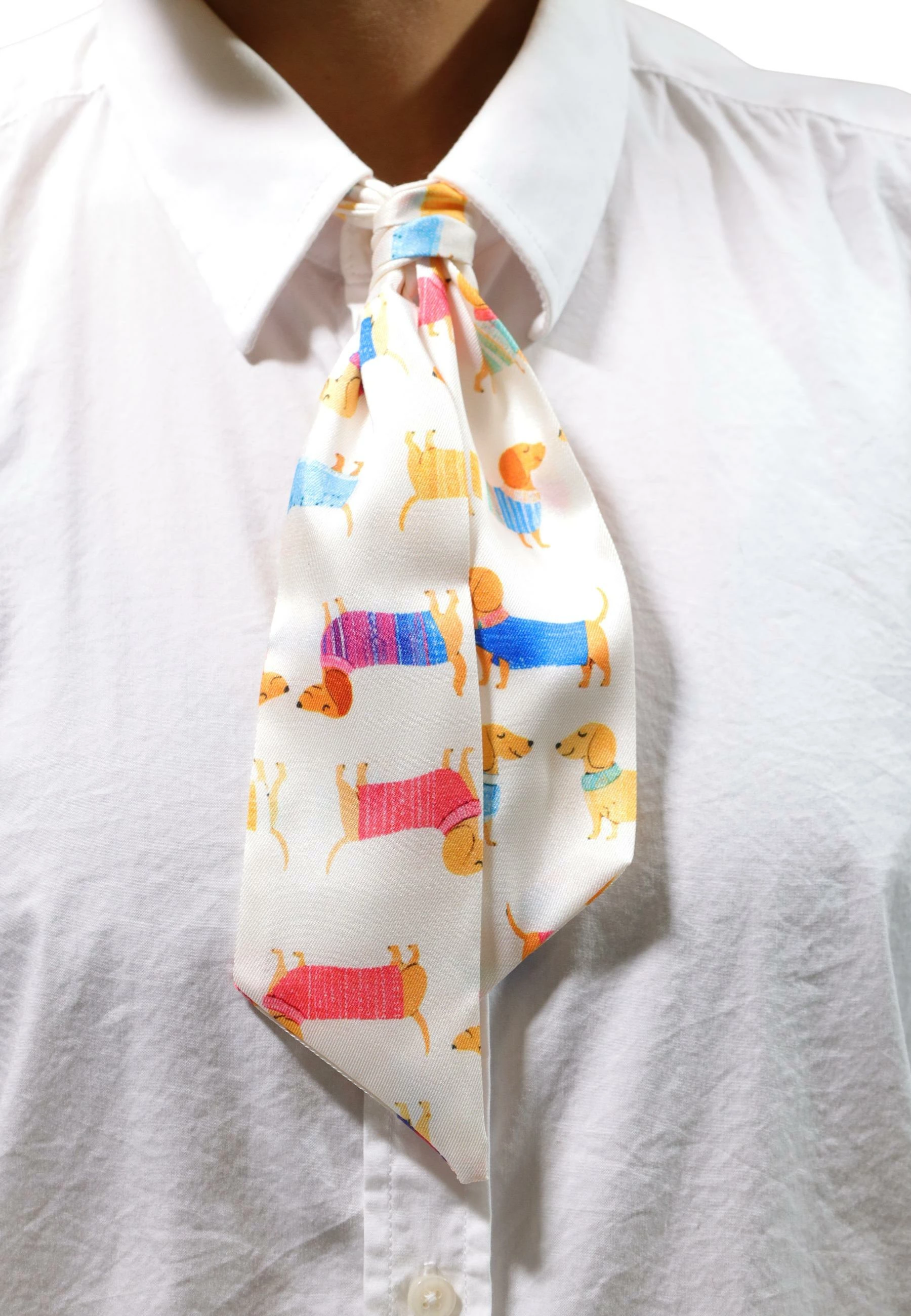 Fular për femra I am FOULARD, bezhë-bardhë