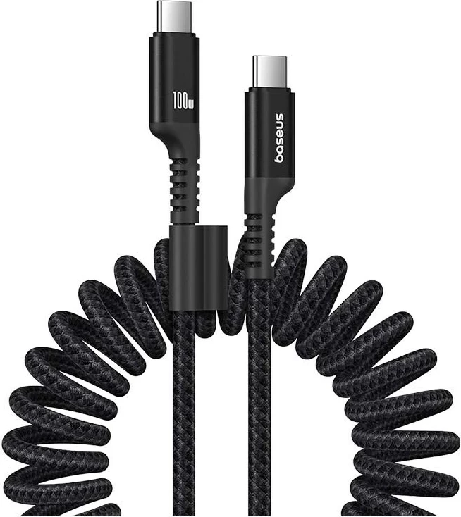 Kabllo Baseus Fish-Eye USB C në USB C, 1 m, 100 W, E zezë