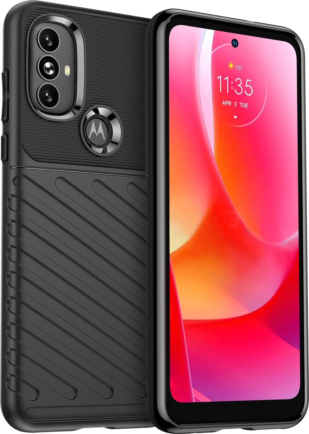 Mbështjellës Hurtel Thunder Case për Motorola Moto G Power 2022, i zi