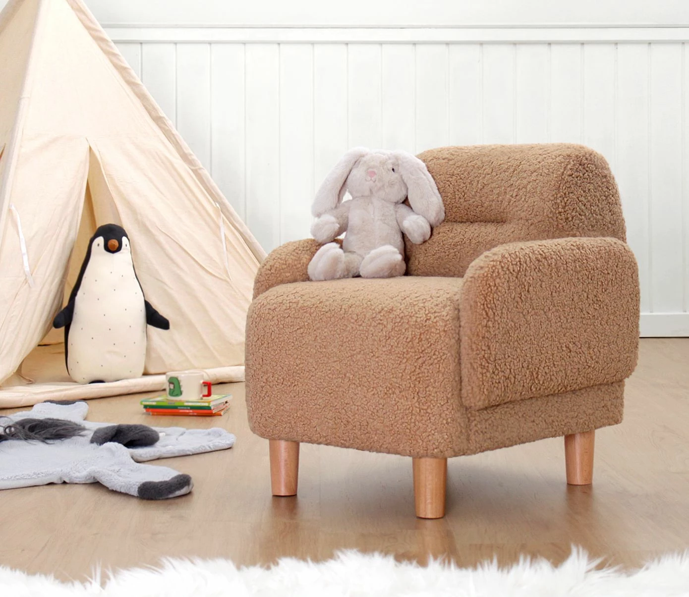 Karrige fëmijësh me krahë, Cobie Teddy, ngjyrë kafe