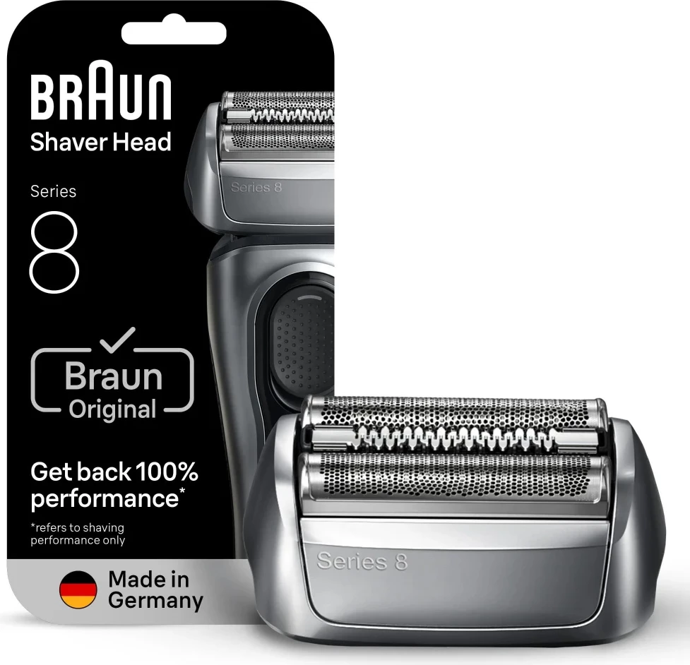 Kokë rroje Braun 83M (879473) Series 8, standard, argjendtë, Kombipack