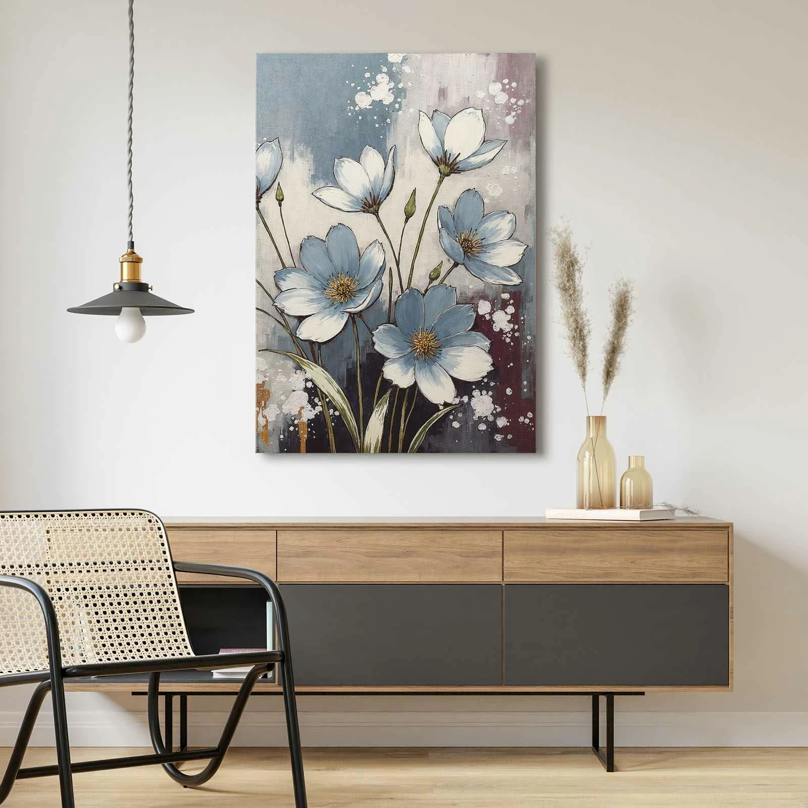 Pikturë dekorative në kanavacë Wallity, shumëngjyrëshe, 70x100cm, 70100Wabisabi-020