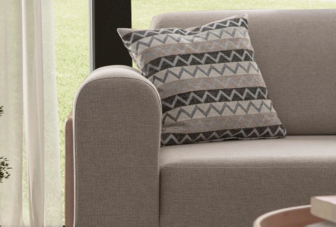 Divan treshe Atelier del Sofa, ngjyrë latte-krem