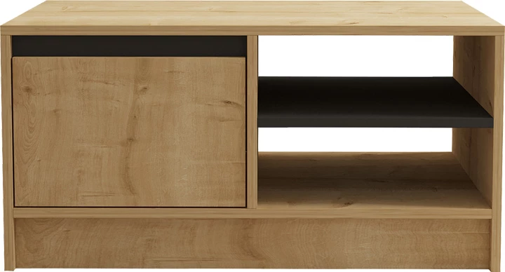 Tavolinë kafeje Narli, ngjyrë lisi, 90x60x45cm