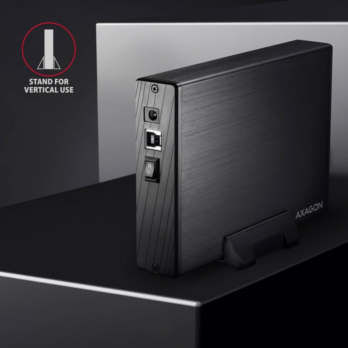 Kasë e jashtme AXAGON EE35-XA3 për hard disk 3.5", USB 3.2 Gen 1, Alumini, E zezë