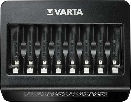 Karikues baterish VARTA LCD Multi Charger+, për AA/AAA NiMH, 8 slota, i zi