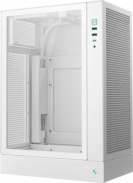 Kasë Deepcool CH170 Plus R-CH170-WHNGM0-G Mini Tower Mini-ITX/Micro ATX, USB-C, pa dritare, e bardhë