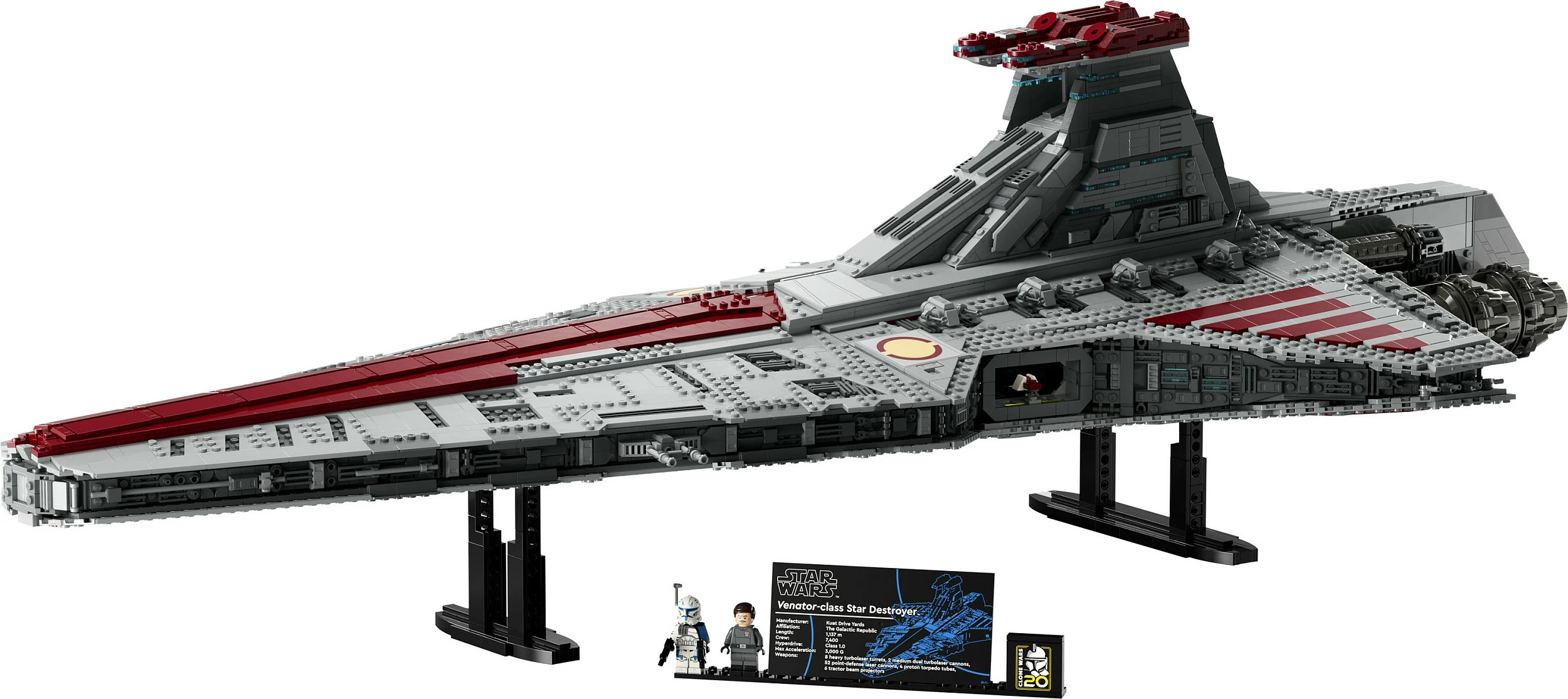 Set ndërtimi LEGO Star Wars Venator-Class Republic Attack Cruiser, 5374 pjesë, plastikë, shumëngjyrësh